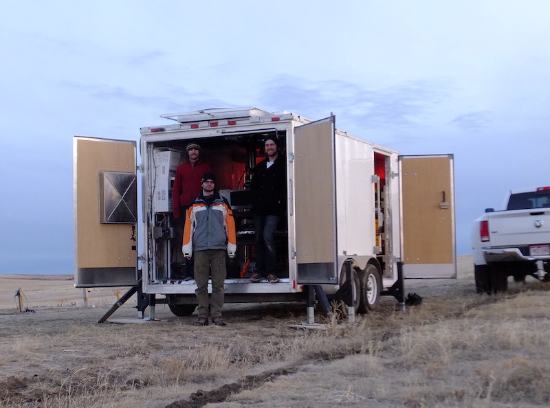 The GLS trailer deployed at a remote location